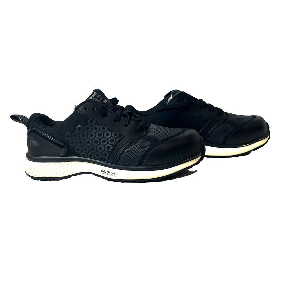 Timberland PRO524 Aerocore Womens 7 Work Shoes Black Synthetic Lace Up Steel Toe - Picture 4 of 12